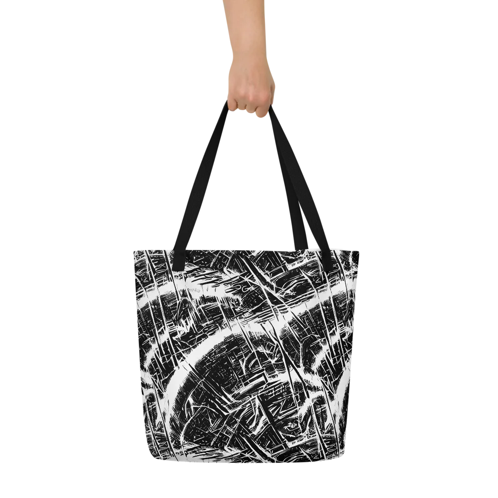 Ferriss Fractals on Large Tote Bag W/ Pocket — Front