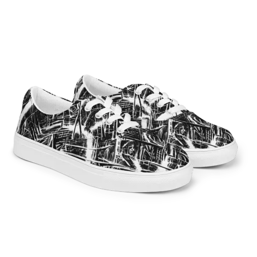 Ferriss Fractals on a Men's Lace-Up Canvas Shoes