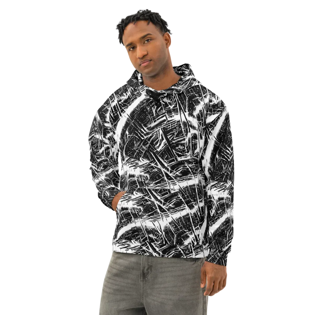 Ferriss Fractals on Cotton Hoodie — Left Front