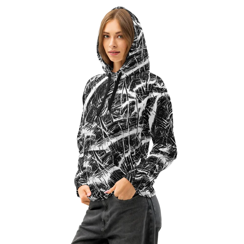 Ferriss Fractals on Cotton Hoodie — Left Front