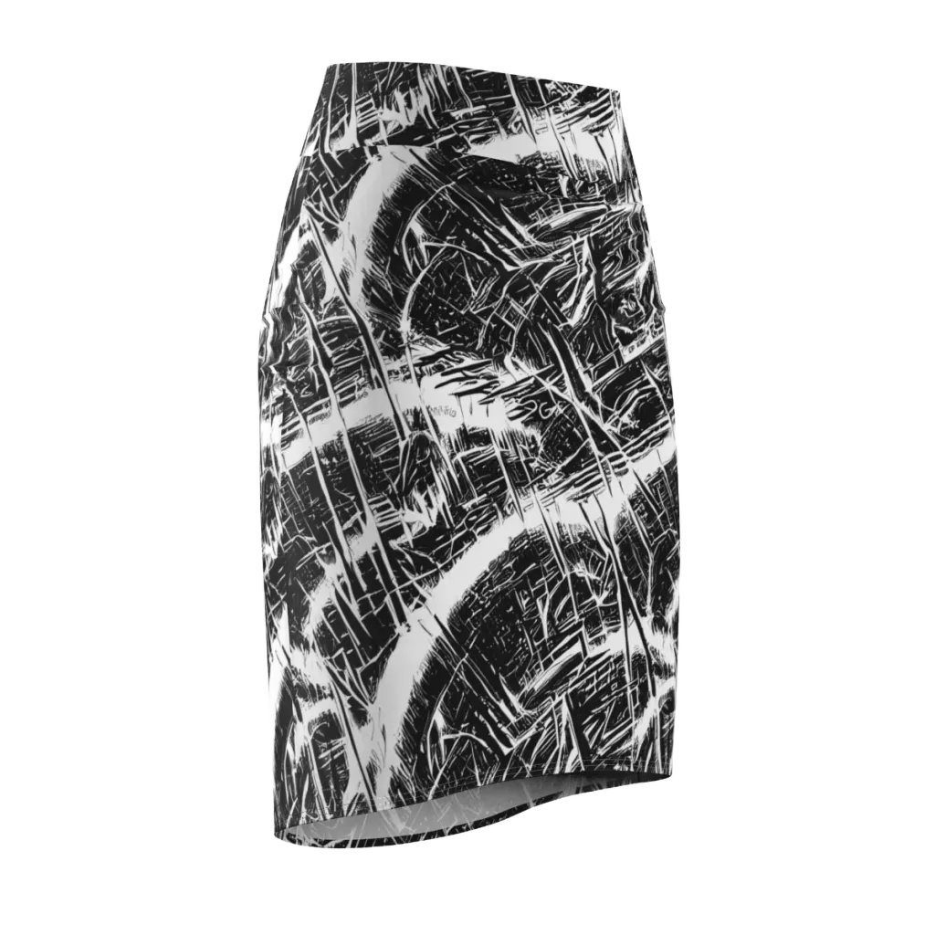 Ferriss Fractals on Pencil Skirt — Front Side