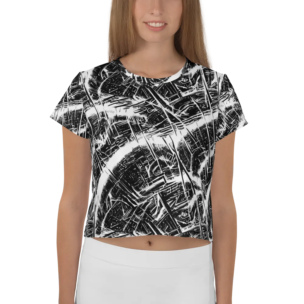 Ferriss Fractals on Crop Tee — Front