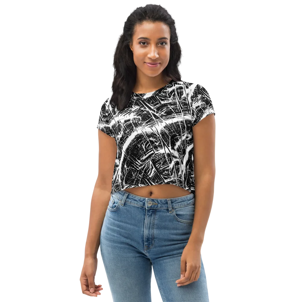 Ferriss Fractals on Crop Tee — Front