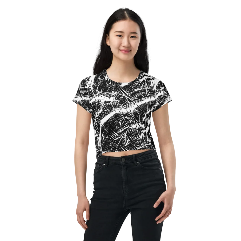 Ferriss Fractals on Crop Tee — Front