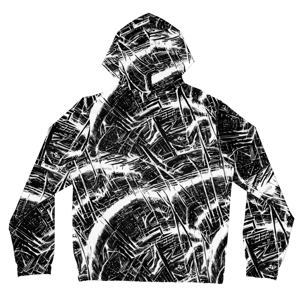 Ferriss Fractals on Women's Full-Zip Hoodie — Back