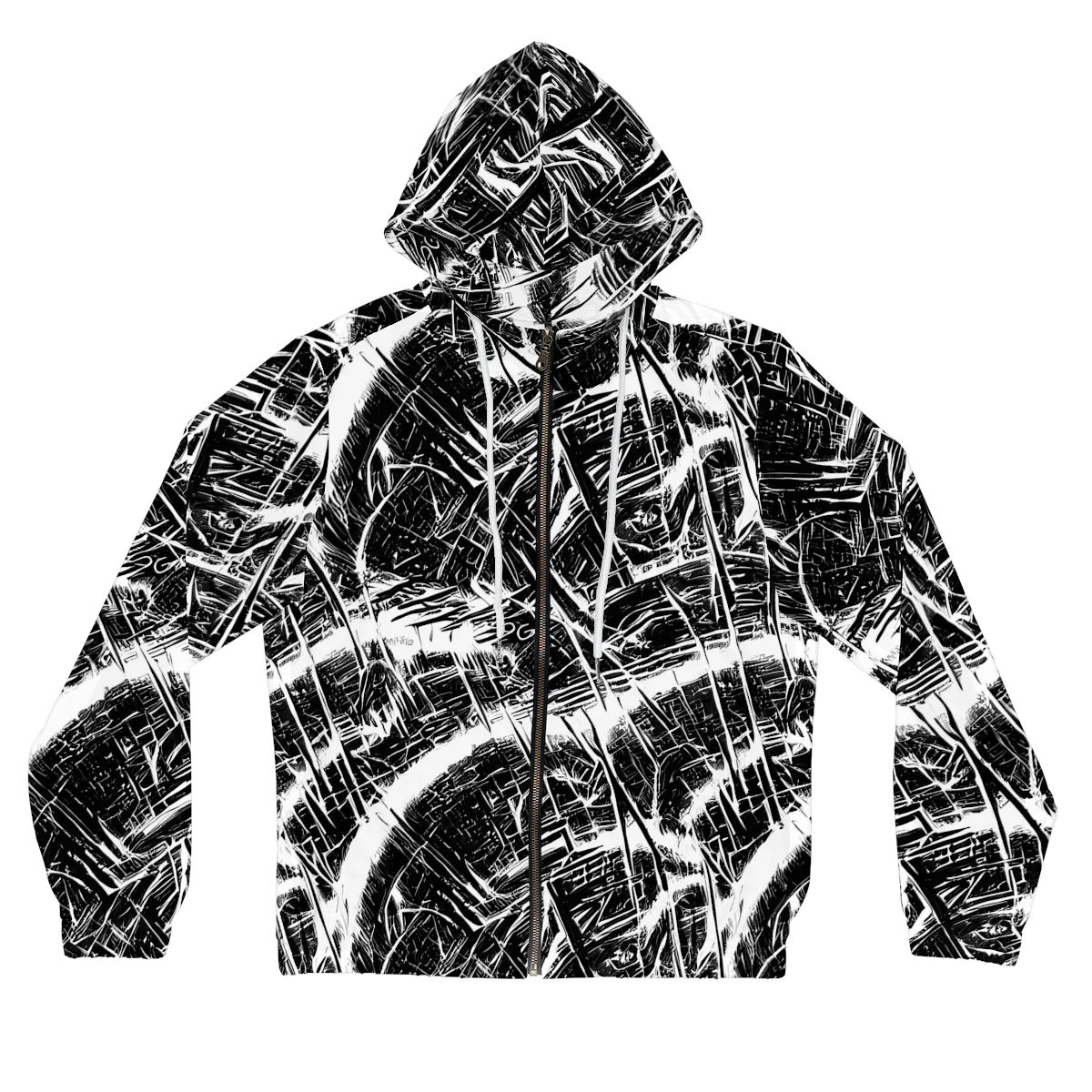 Ferriss Fractals on Women's Full-Zip Hoodie — Front
