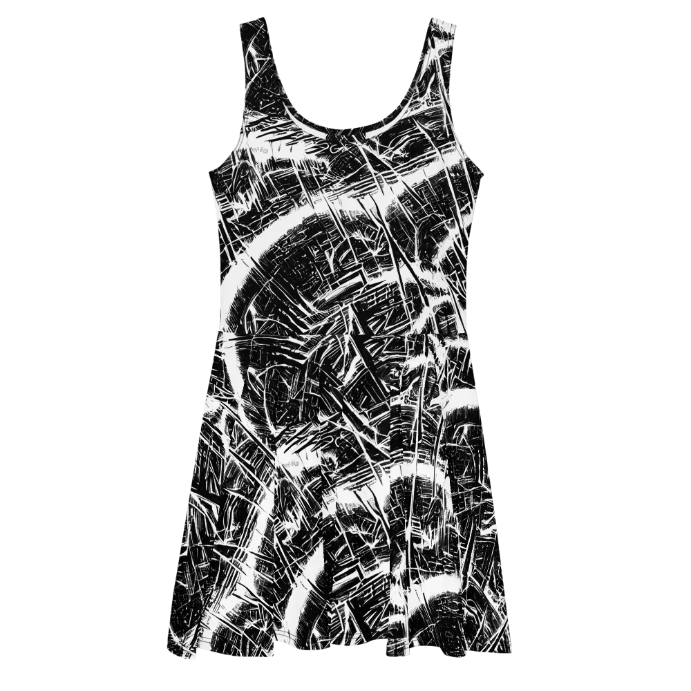 Ferriss Fractals on Skater Dress — Front