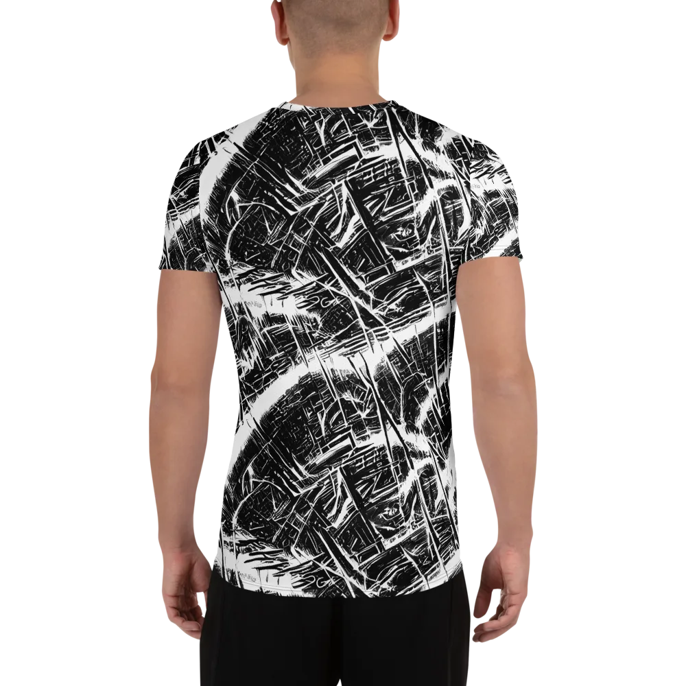 Ferriss Fractals on Men's Athletic T-Shirt — Back