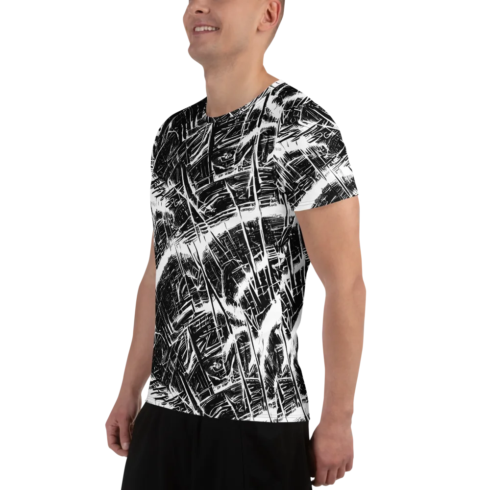 Ferriss Fractals on Men's Athletic T-Shirt — Left