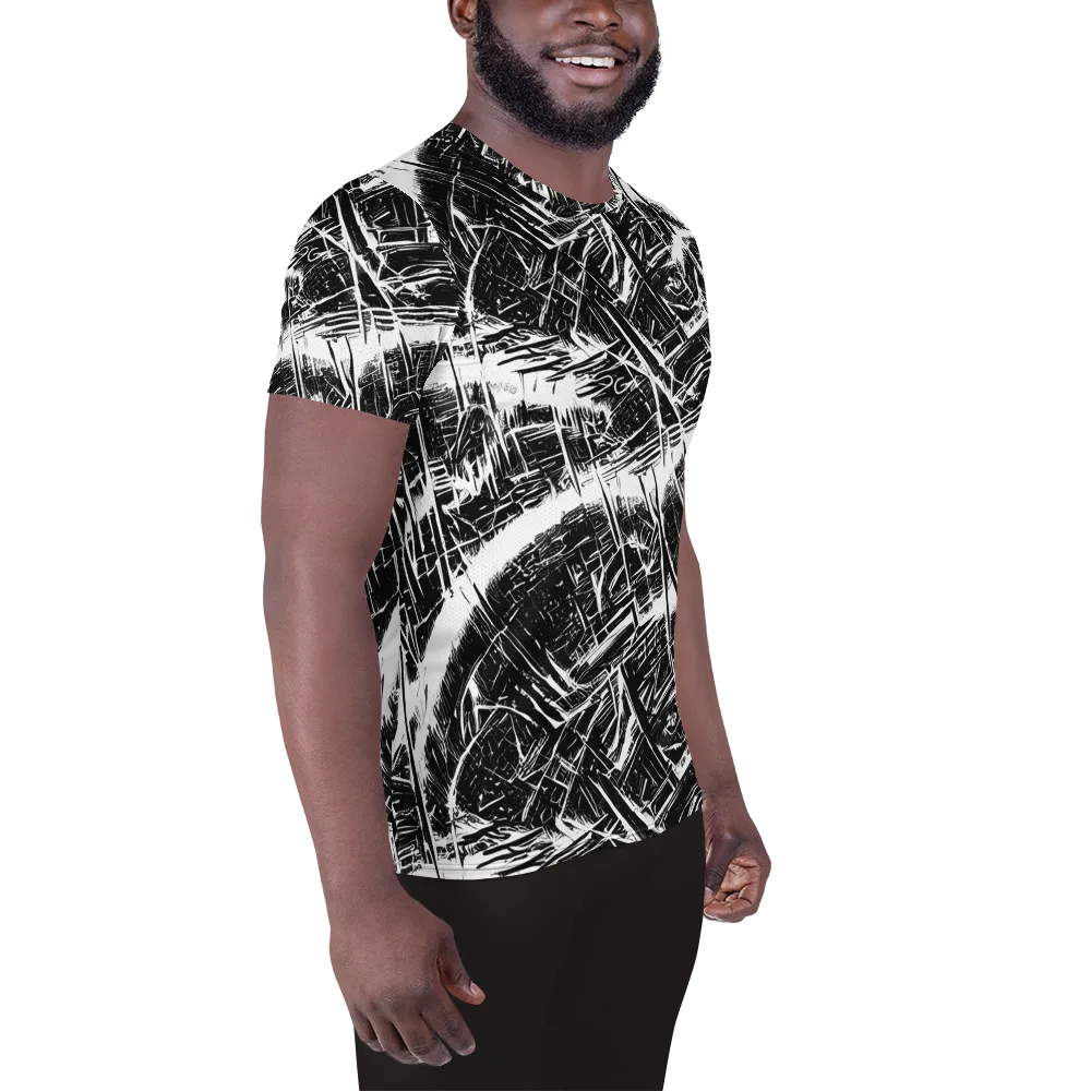 Ferriss Fractals on Men's Athletic T-Shirt — Right