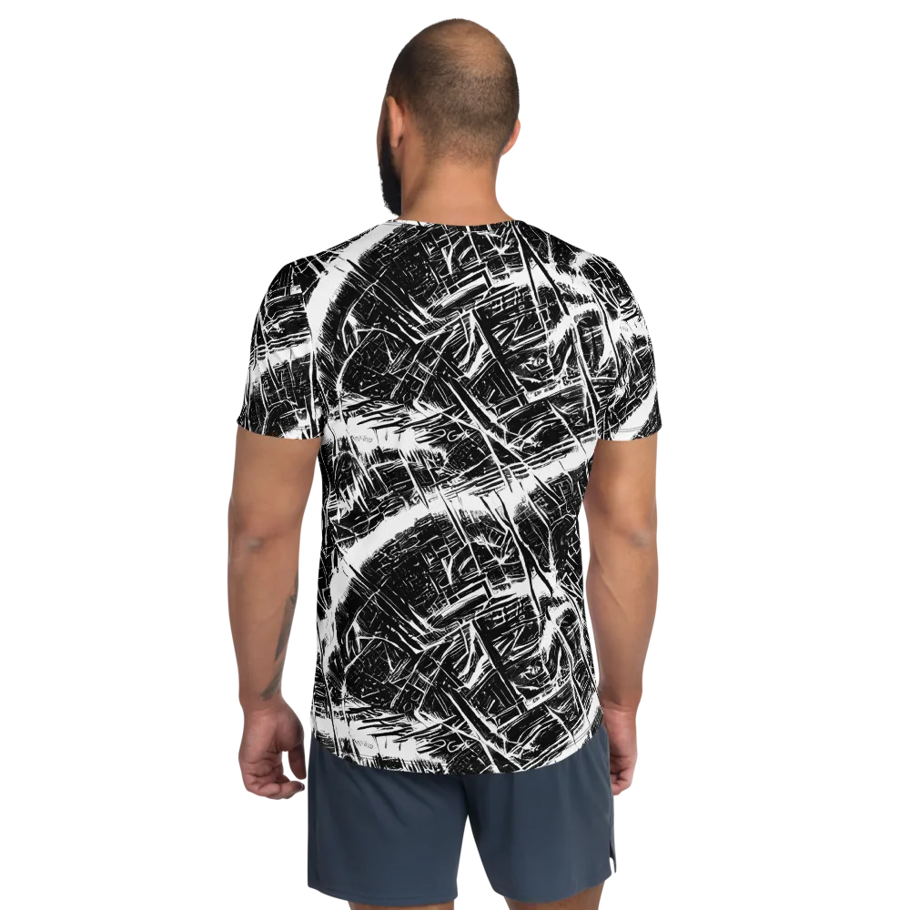 Ferriss Fractals on Men's Athletic T-Shirt — Back
