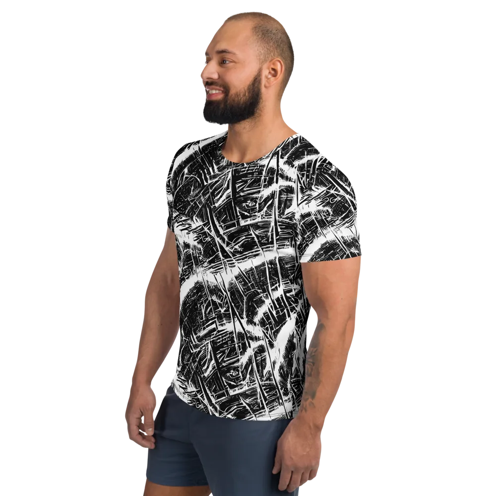 Ferriss Fractals on Men's Athletic T-Shirt — Left