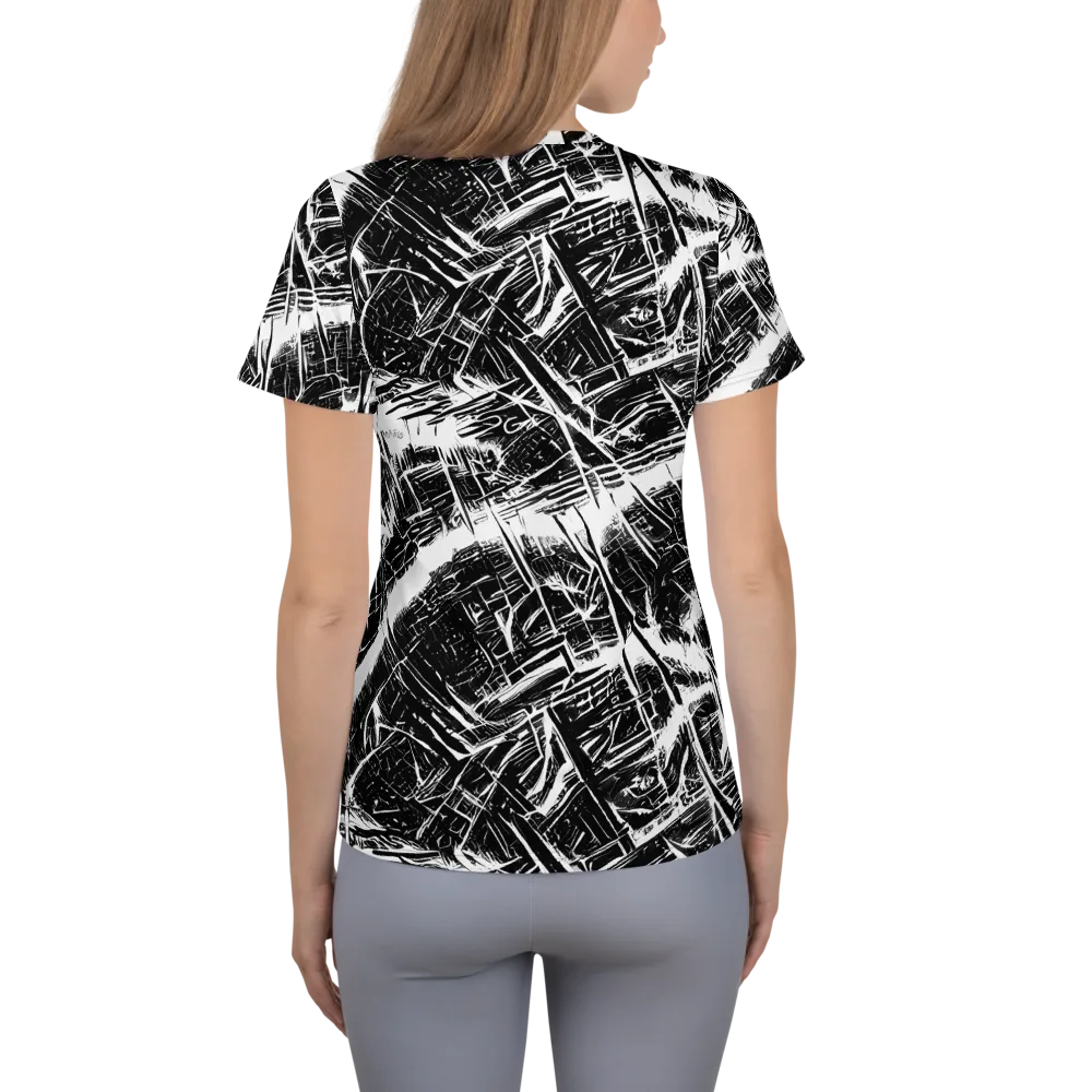 Ferriss Fractals on Women's Athletic T-Shirt — Back