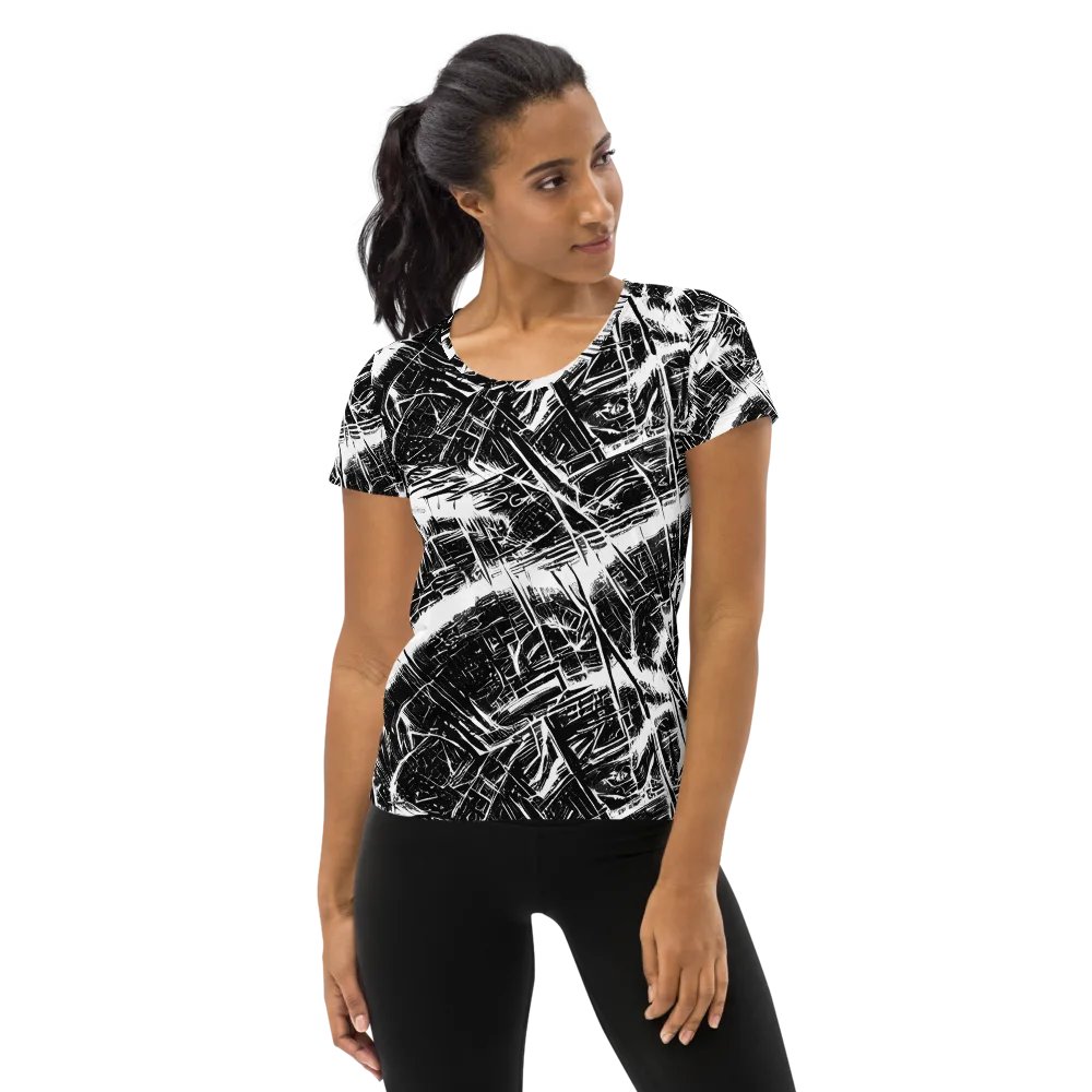 Ferriss Fractals on Women's Athletic T-Shirt — Front