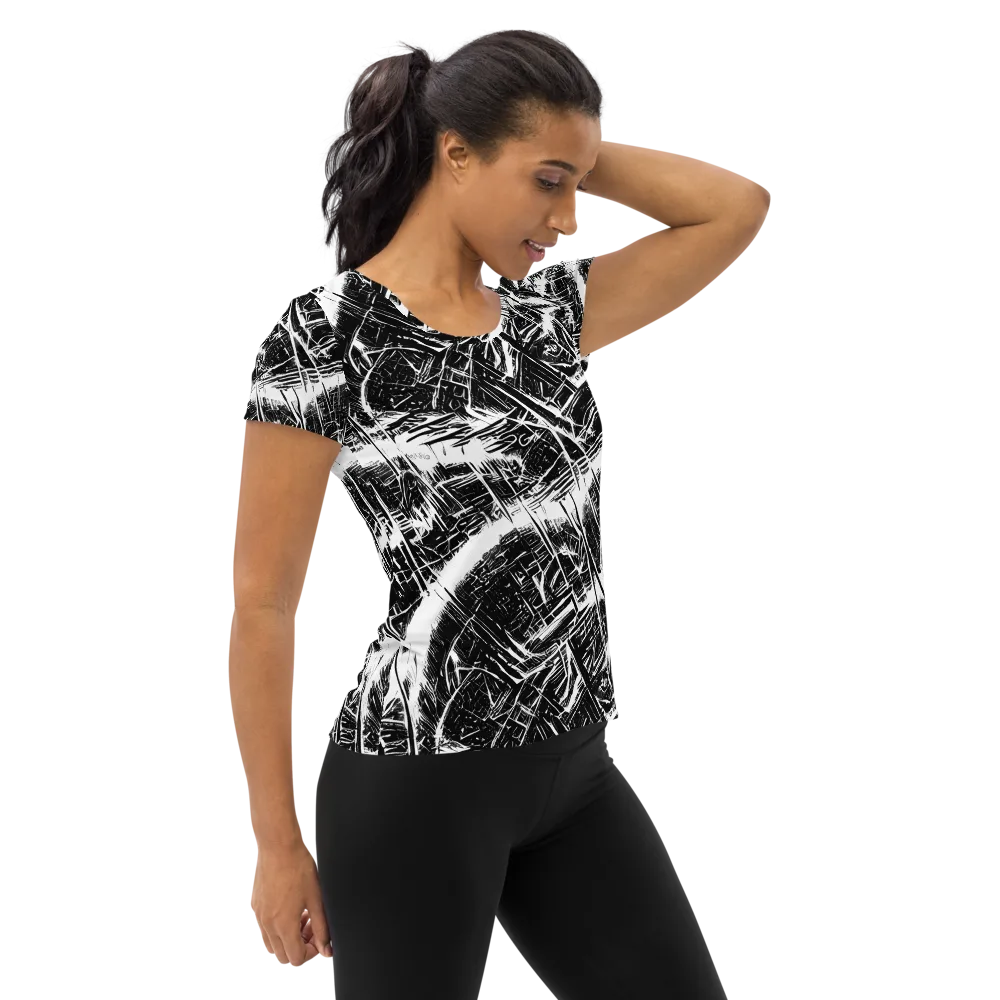 Ferriss Fractals on Women's Athletic T-Shirt — Right