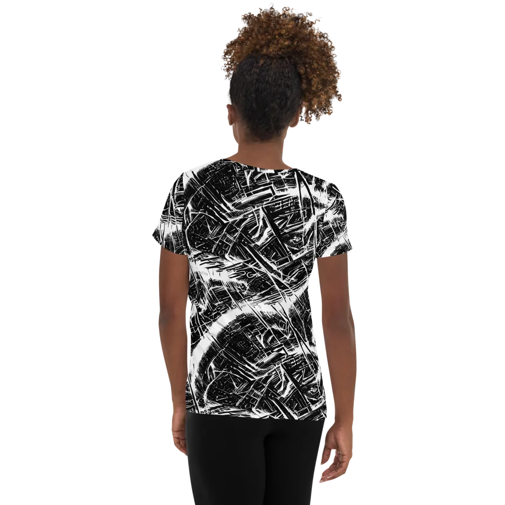 Ferriss Fractals on Women's Athletic T-Shirt — Back