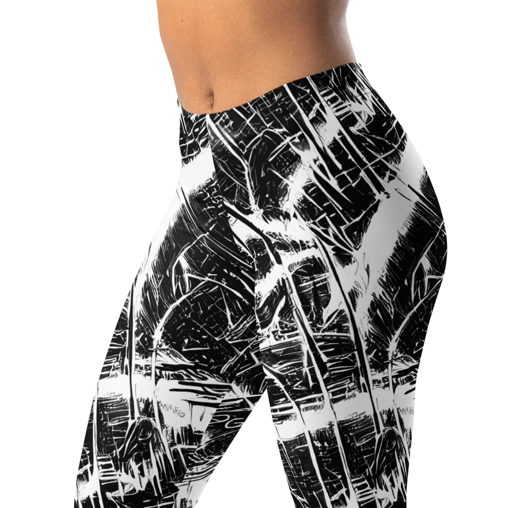 Ferriss Fractals on Leggings — Left Front
