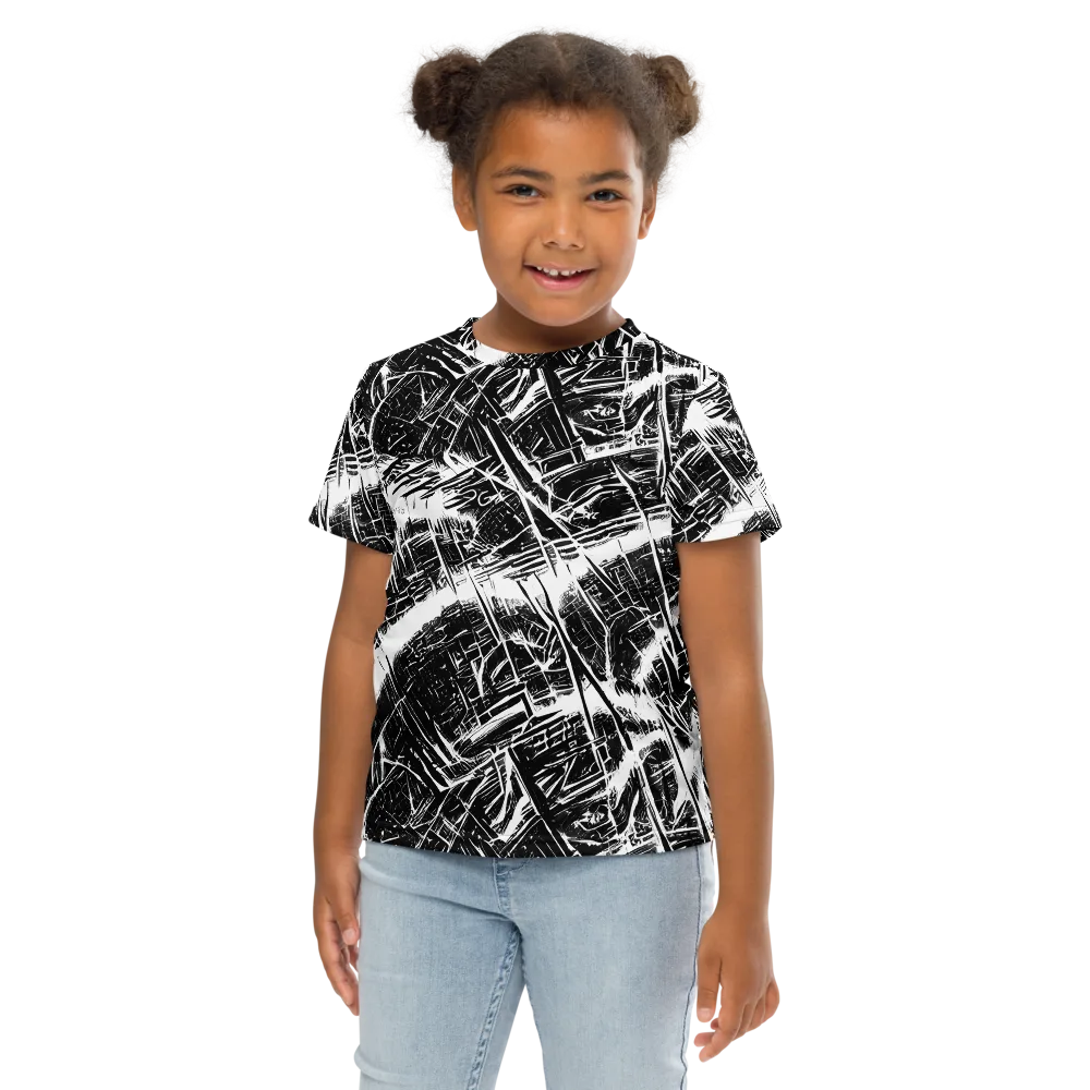 Ferriss Fractals on Kids Crew Neck T-Shirt — Front