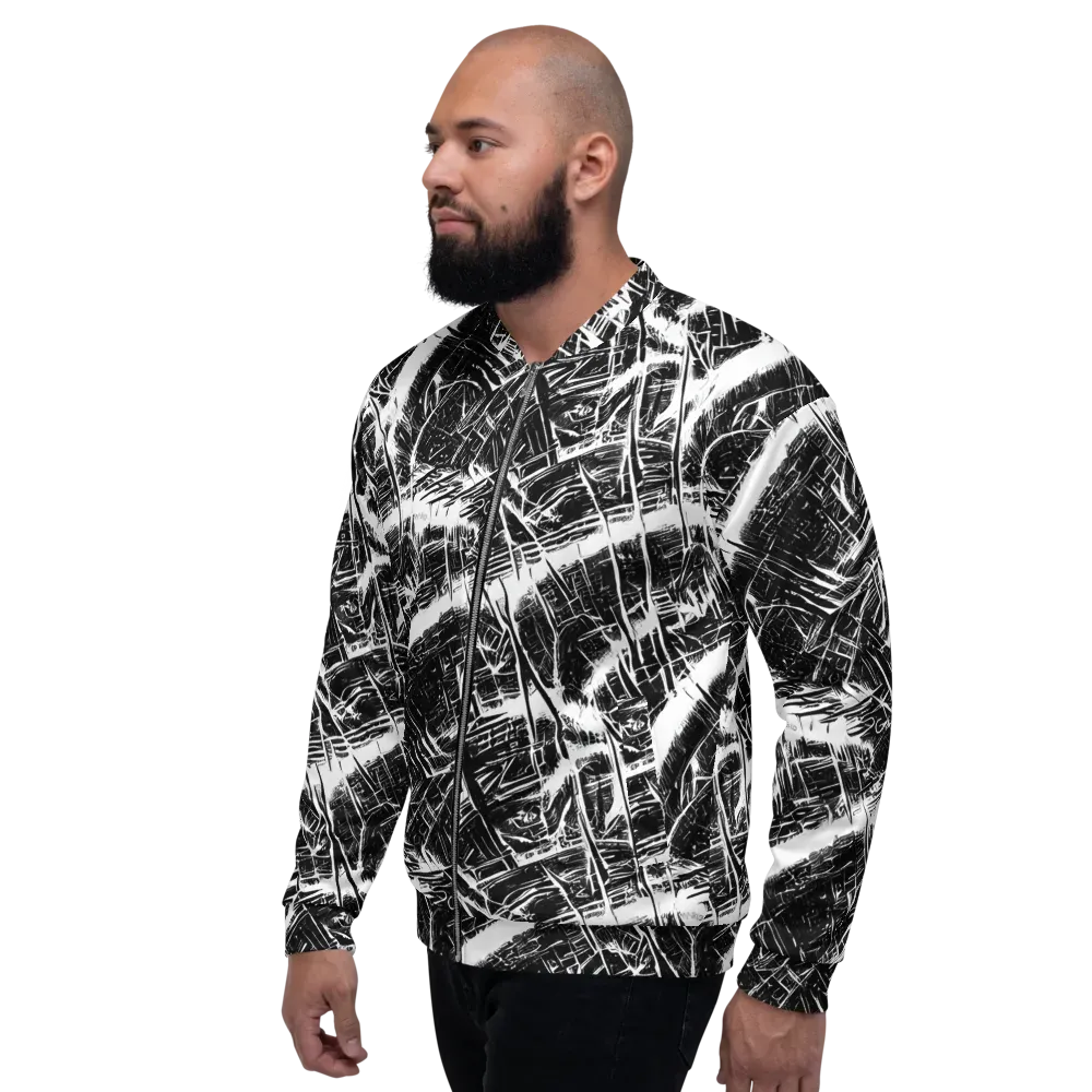 Ferriss Fractals on Bomber Jacket — Left