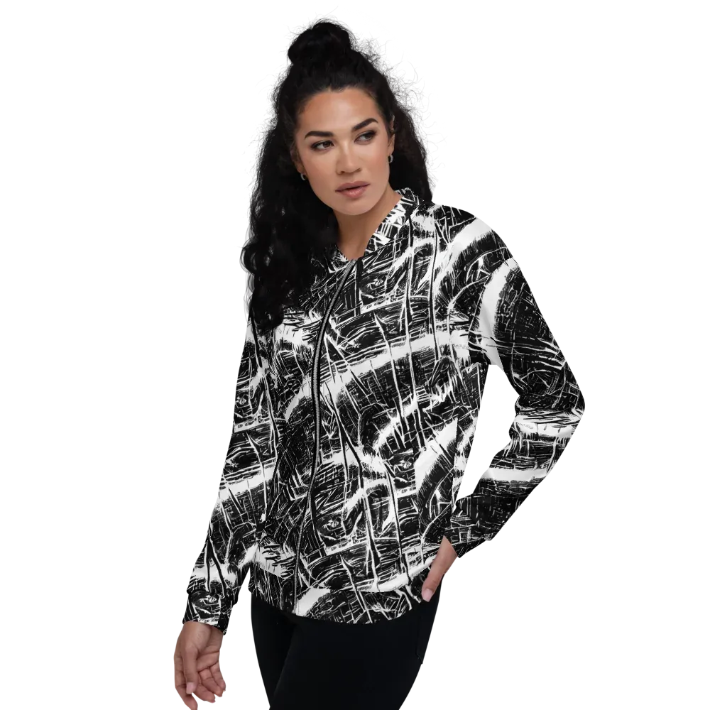 Ferriss Fractals on Bomber Jacket — Left