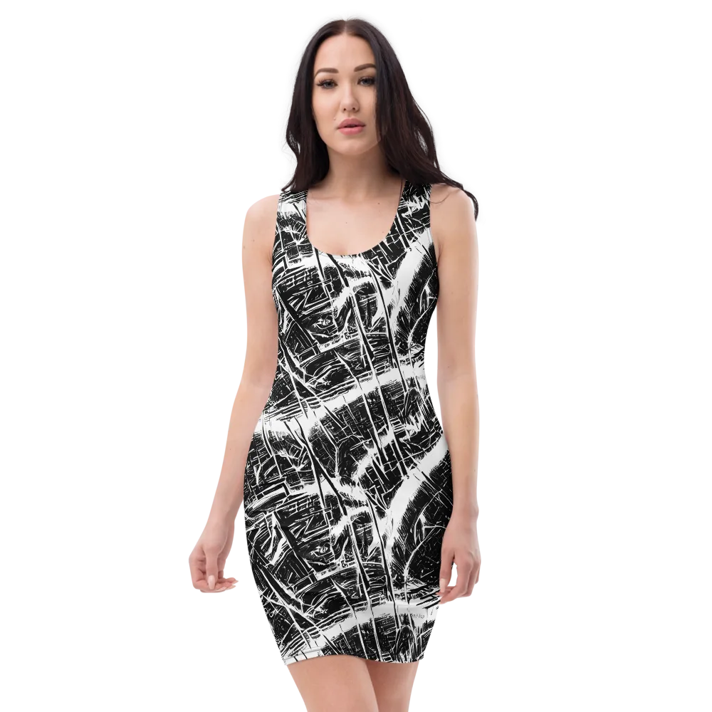 Ferriss Fractals on Bodycon Dress — Front