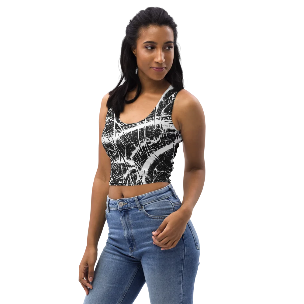 Ferriss Fractals on Crop Top — Left Front