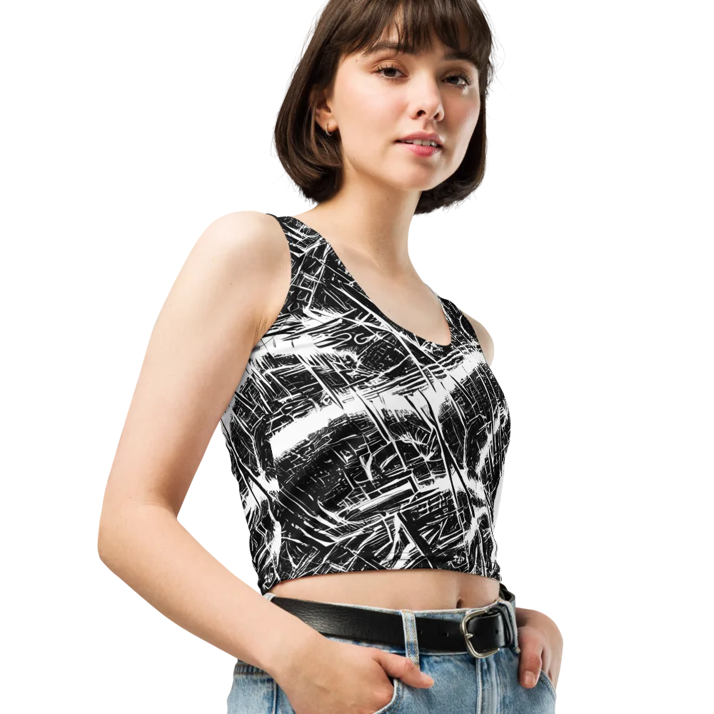 Ferriss Fractals on Crop Top — Right Front