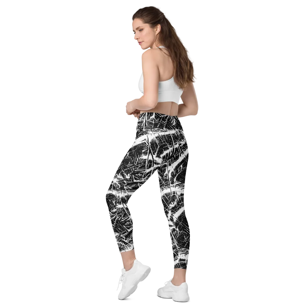Ferriss Fractals on Leggings with Pockets — Left Back