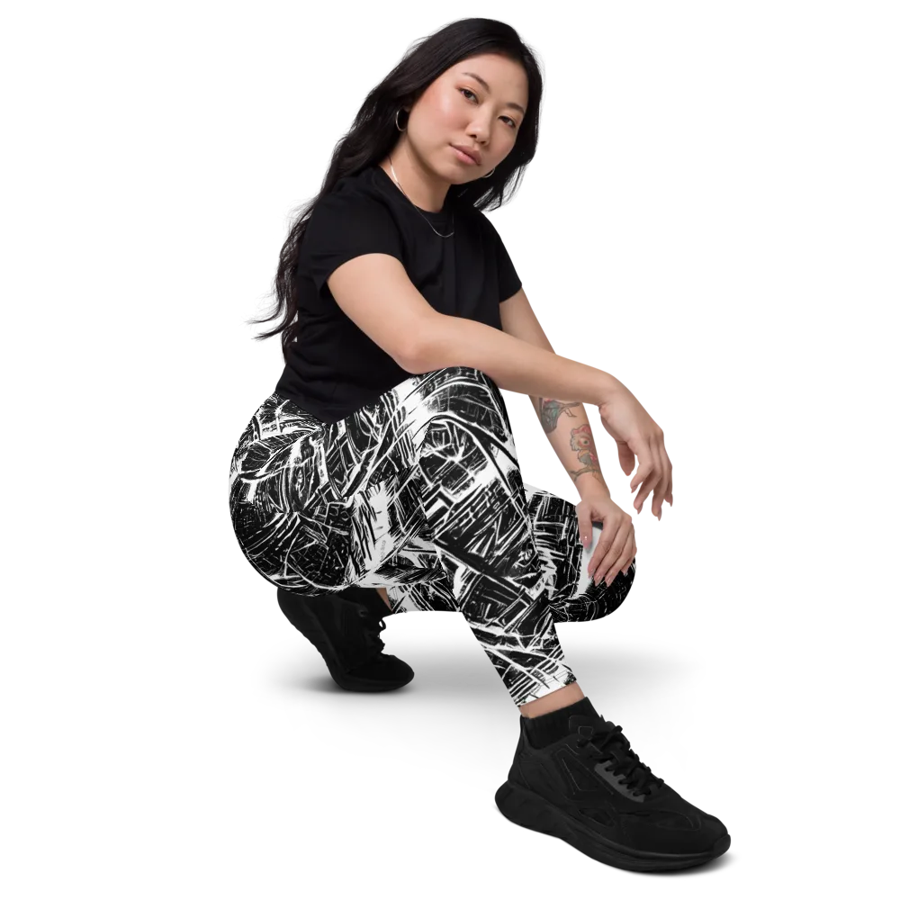 Ferriss Fractals on Leggings with Pockets — Right Front