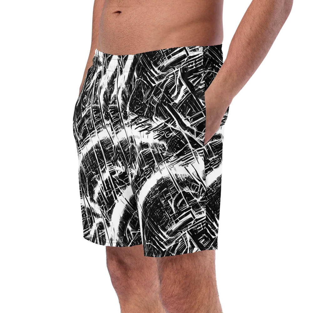 Ferriss Fractals on Swim Trunks — Left Front