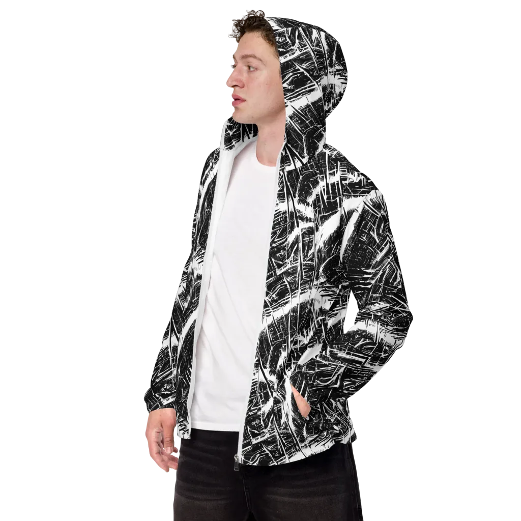 Ferriss Fractals on Men's Windbreaker — Left Front