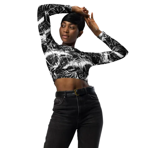 Ferriss Fractals on a Long Sleeve Crop Top