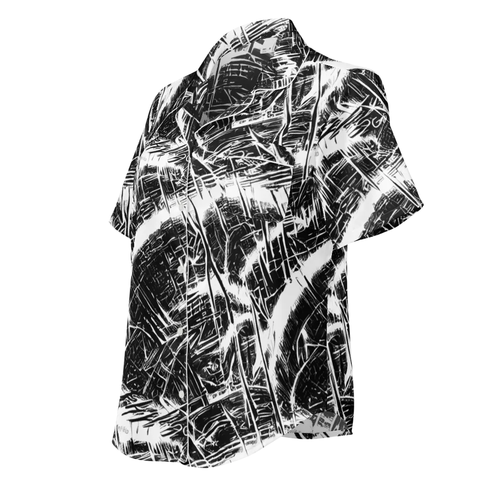 Ferriss Fractals on Women's Short Sleeve Pajama Top — Left Front