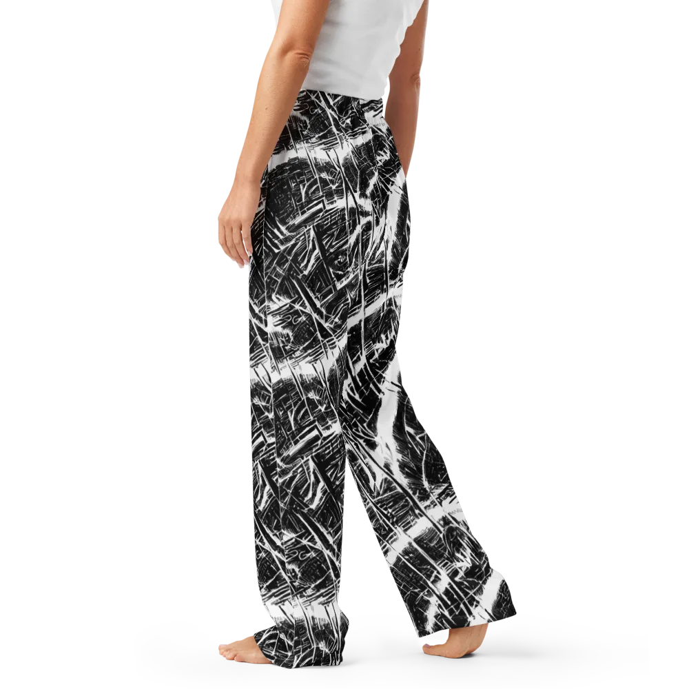 Ferriss Fractals on Women's Pajama Pants — Left