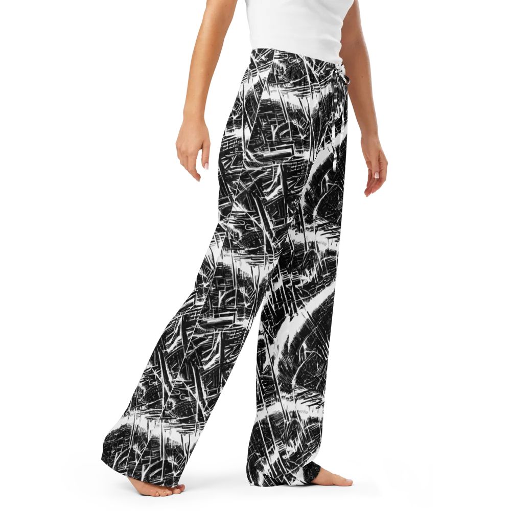 Ferriss Fractals on Women's Pajama Pants — Right Front