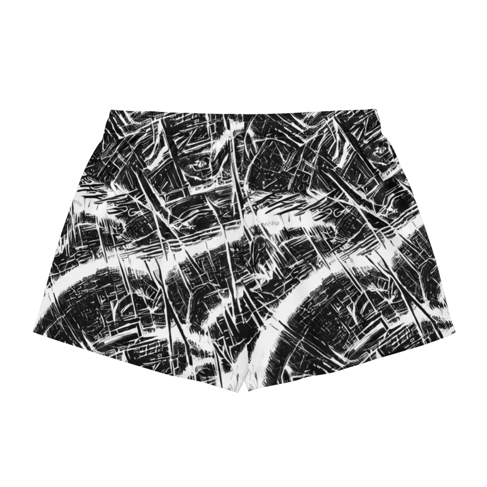 Ferriss Fractals on Women's Pajama Shorts — Back