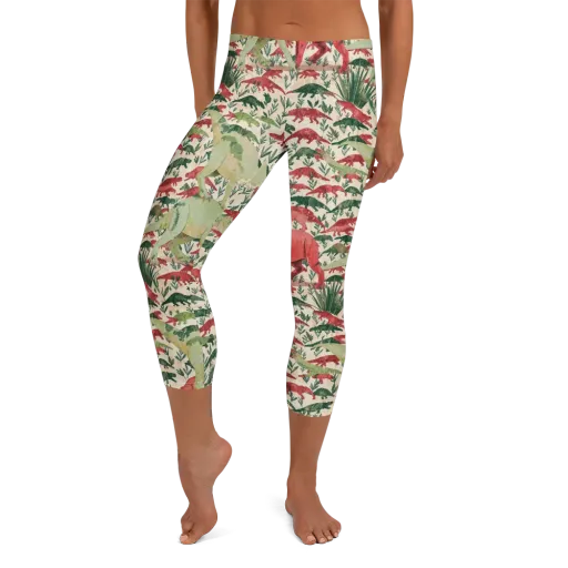 Dino Canopy on a Capri Leggings