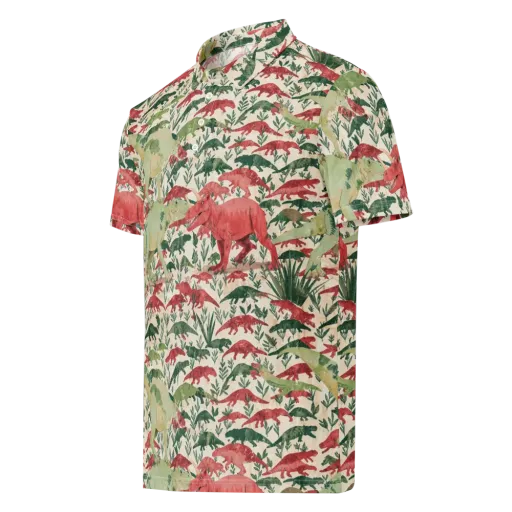 Dino Canopy on a Men's Slim Fit Polo Shirt