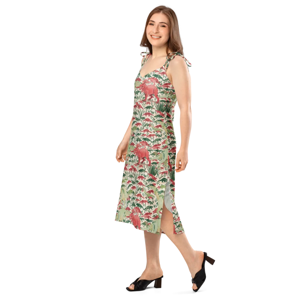Dino Canopy on Slip Dress — Left Front