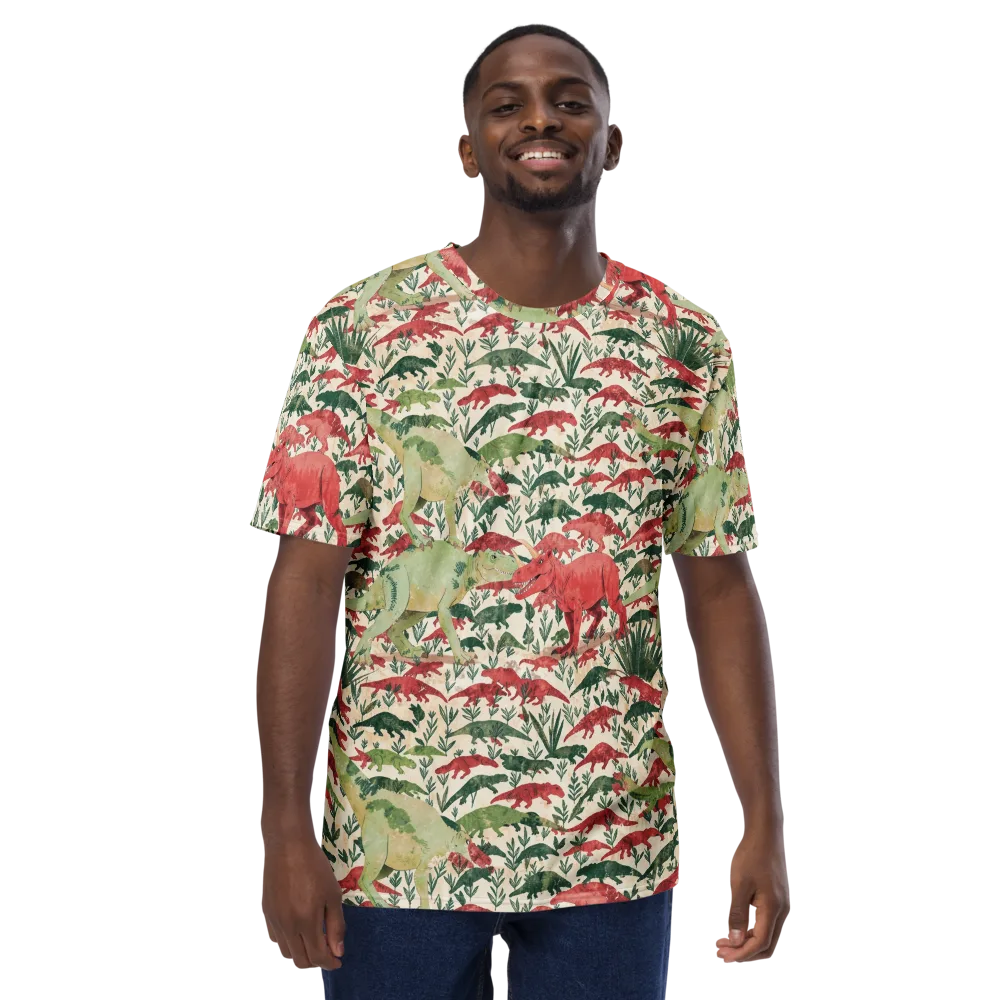 Dino Canopy on Men's Crew Neck T-Shirt — Front