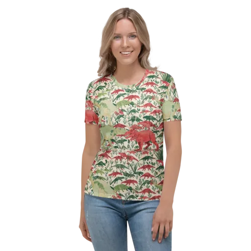 Dino Canopy on a Women's Crew Neck T-Shirt