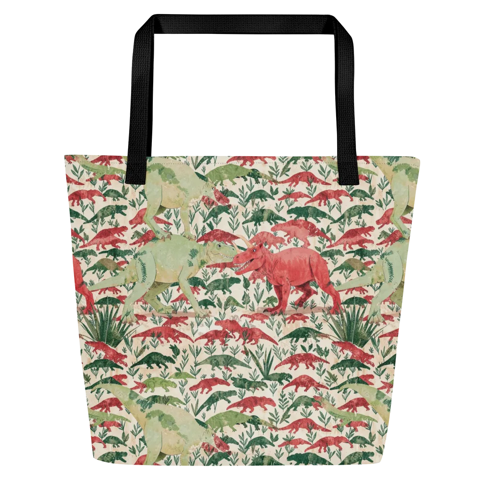 Dino Canopy on Large Tote Bag W/ Pocket — Front