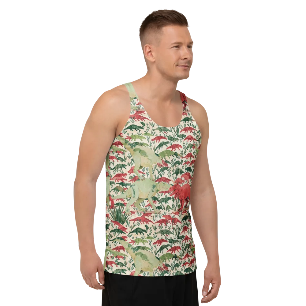 Dino Canopy on Men's Tank Top — Right Front