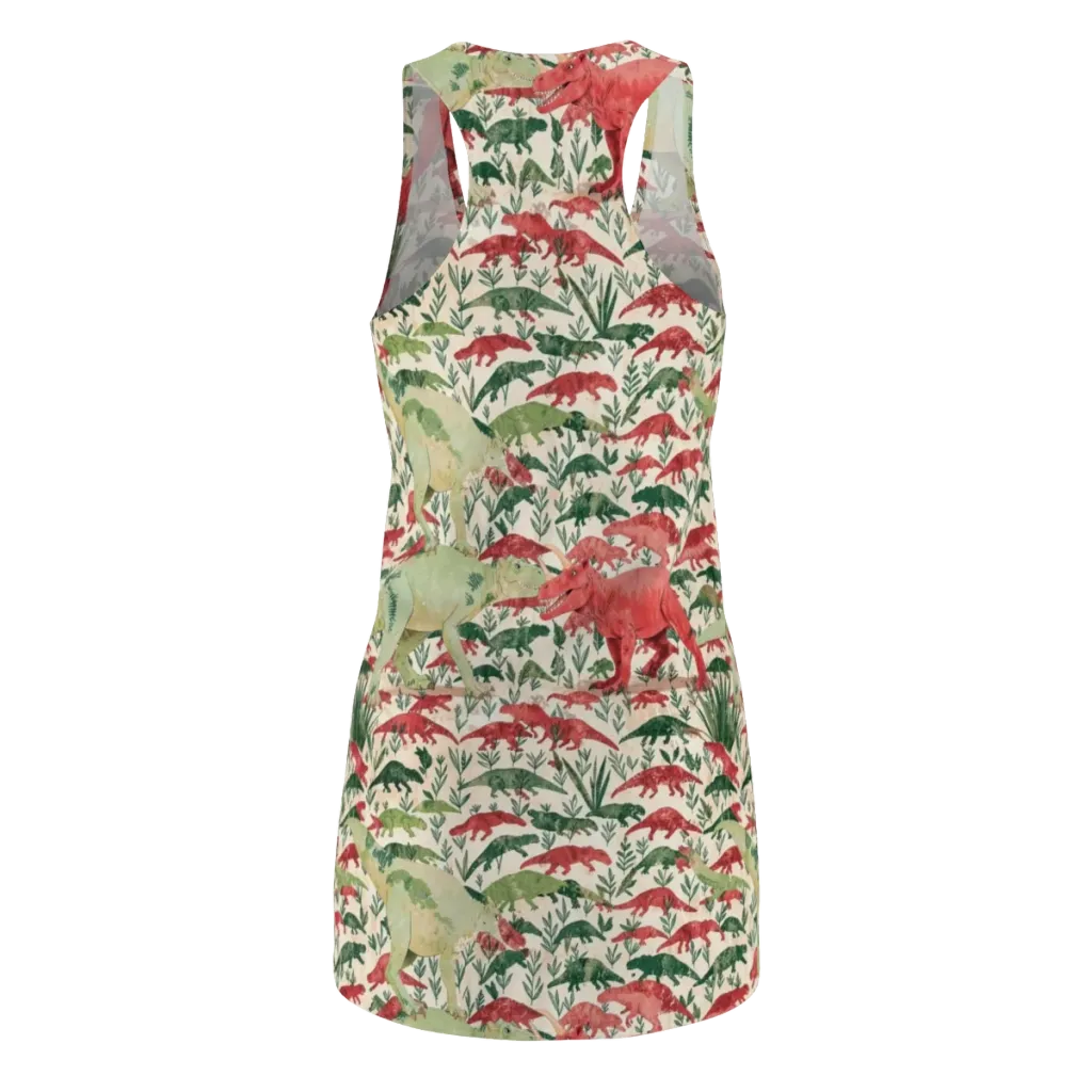 Dino Canopy on Racerback Dress — Back