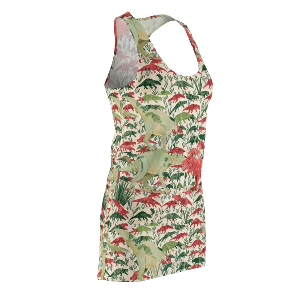 Dino Canopy on Racerback Dress — Front Side