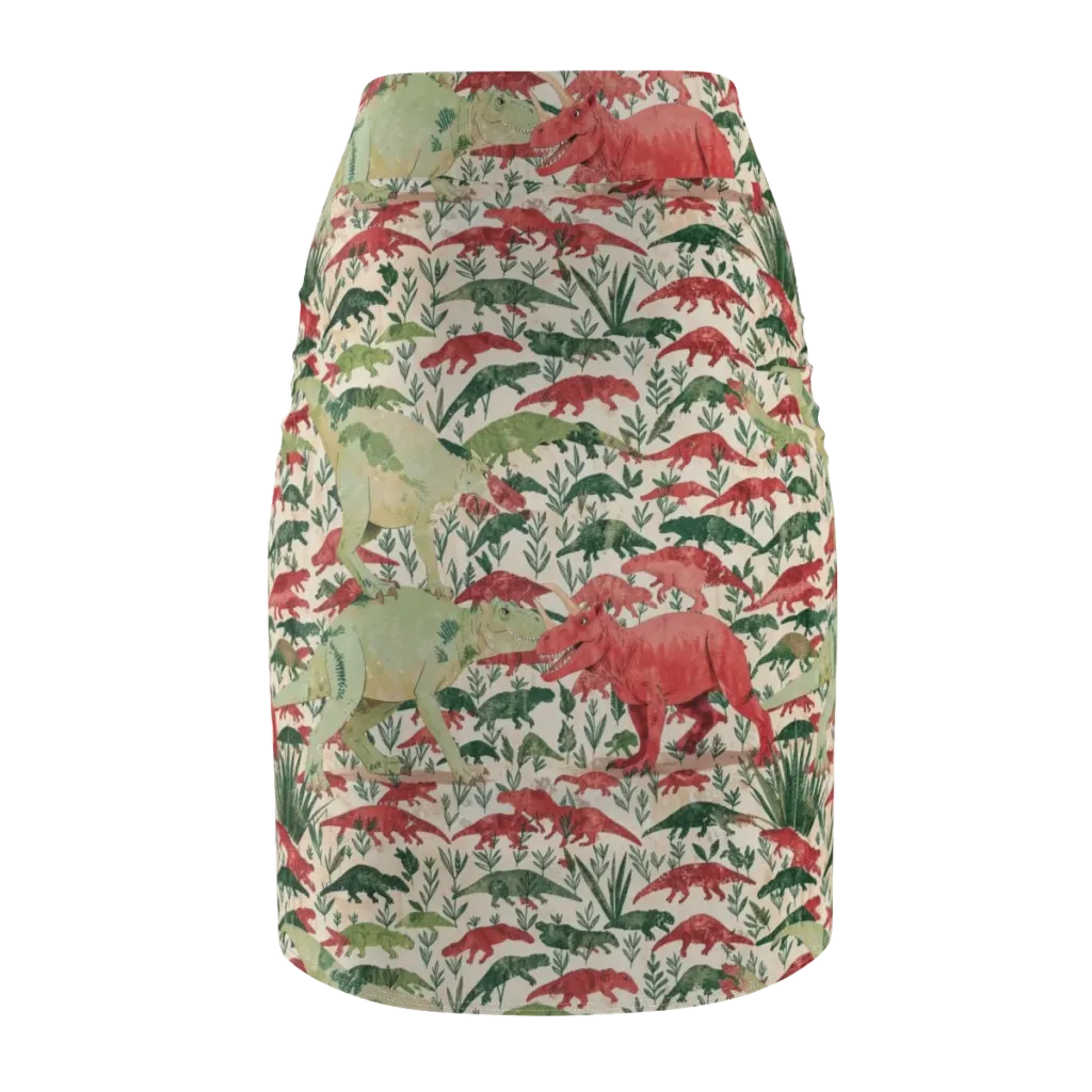 Dino Canopy on Pencil Skirt — Back