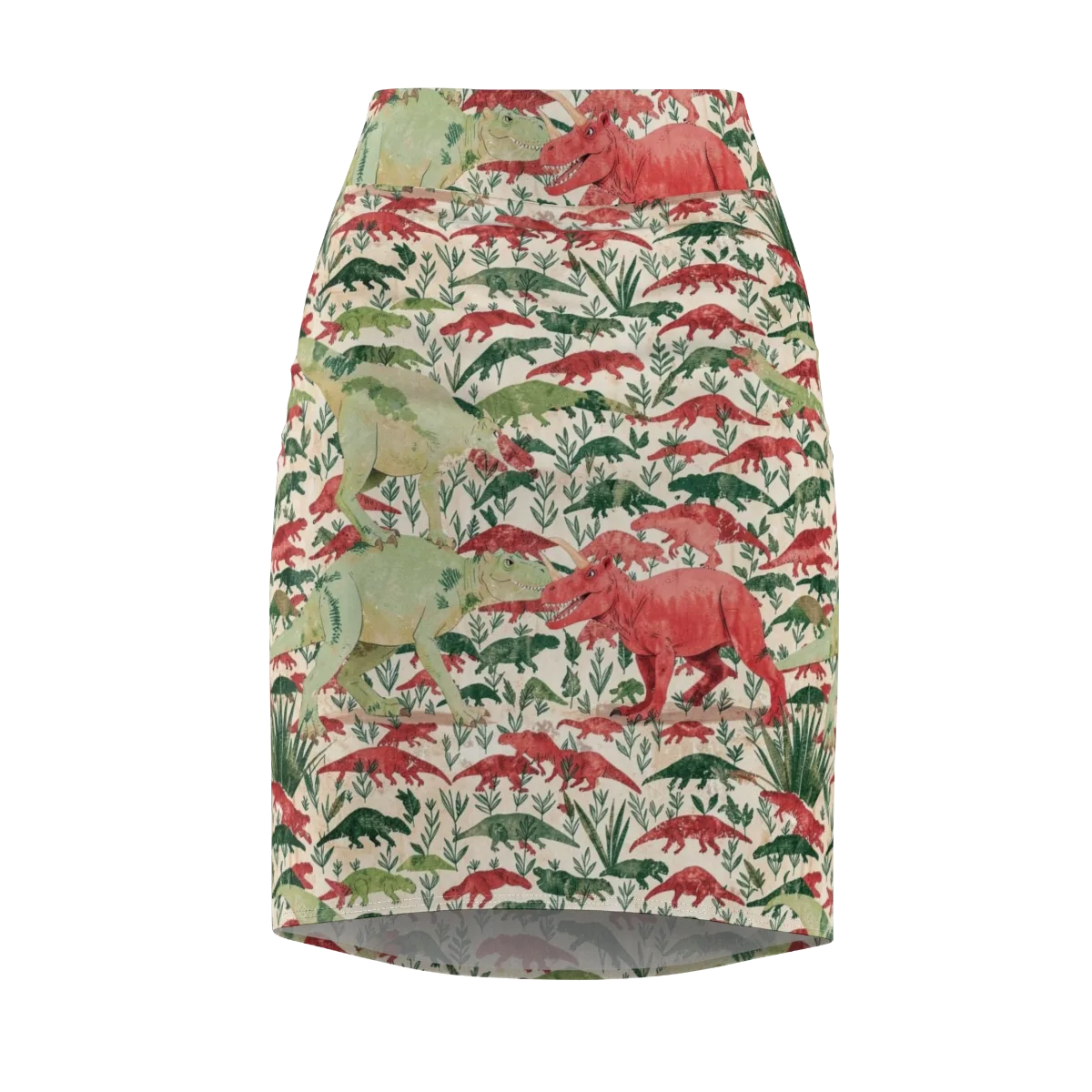 Dino Canopy on Pencil Skirt — Front