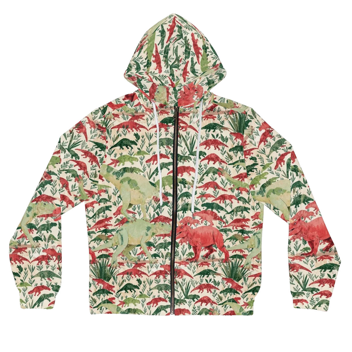 Dino Canopy on Women's Full-Zip Hoodie — Front