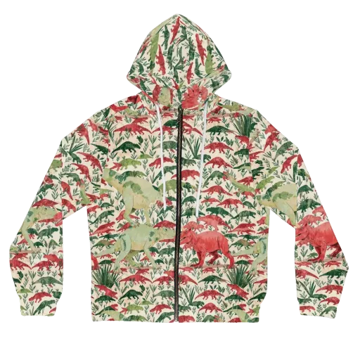Dino Canopy on a Women's Full-Zip Hoodie