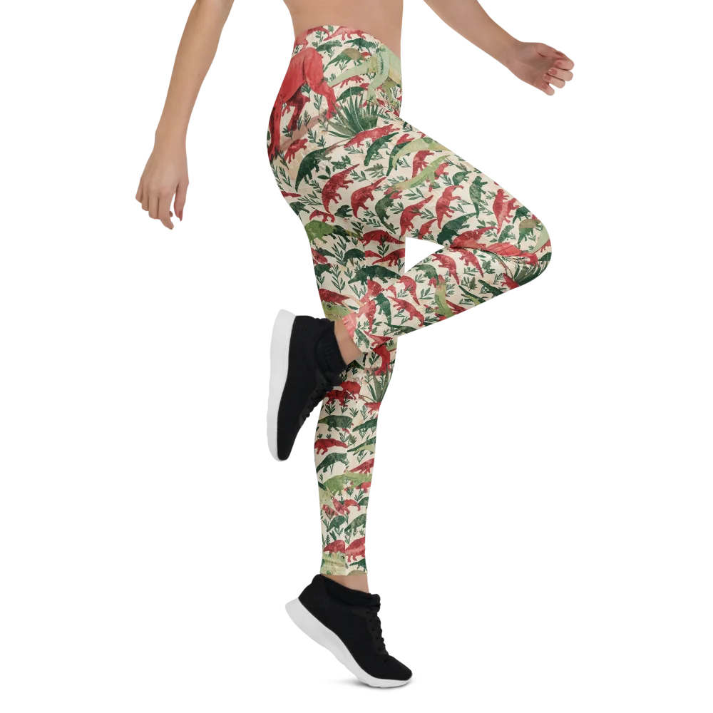 Dino Canopy on Leggings — Right